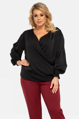 Magma Elegance Blouse – Effortless Chic for Every Occasion black Blouses & Shirts JT's Designer Fashion