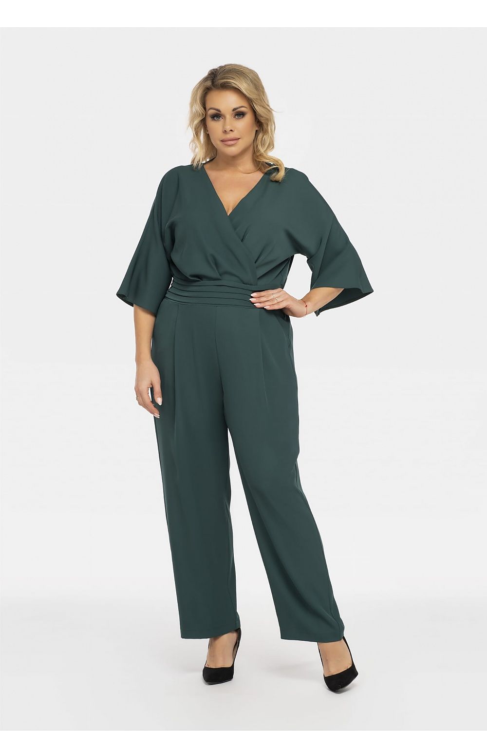 JTDF Elegant Draped Jumpsuit green Jumpsuits & Rompers JT's Designer Fashion