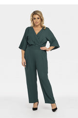 JTDF Elegant Draped Jumpsuit green Jumpsuits & Rompers JT's Designer Fashion