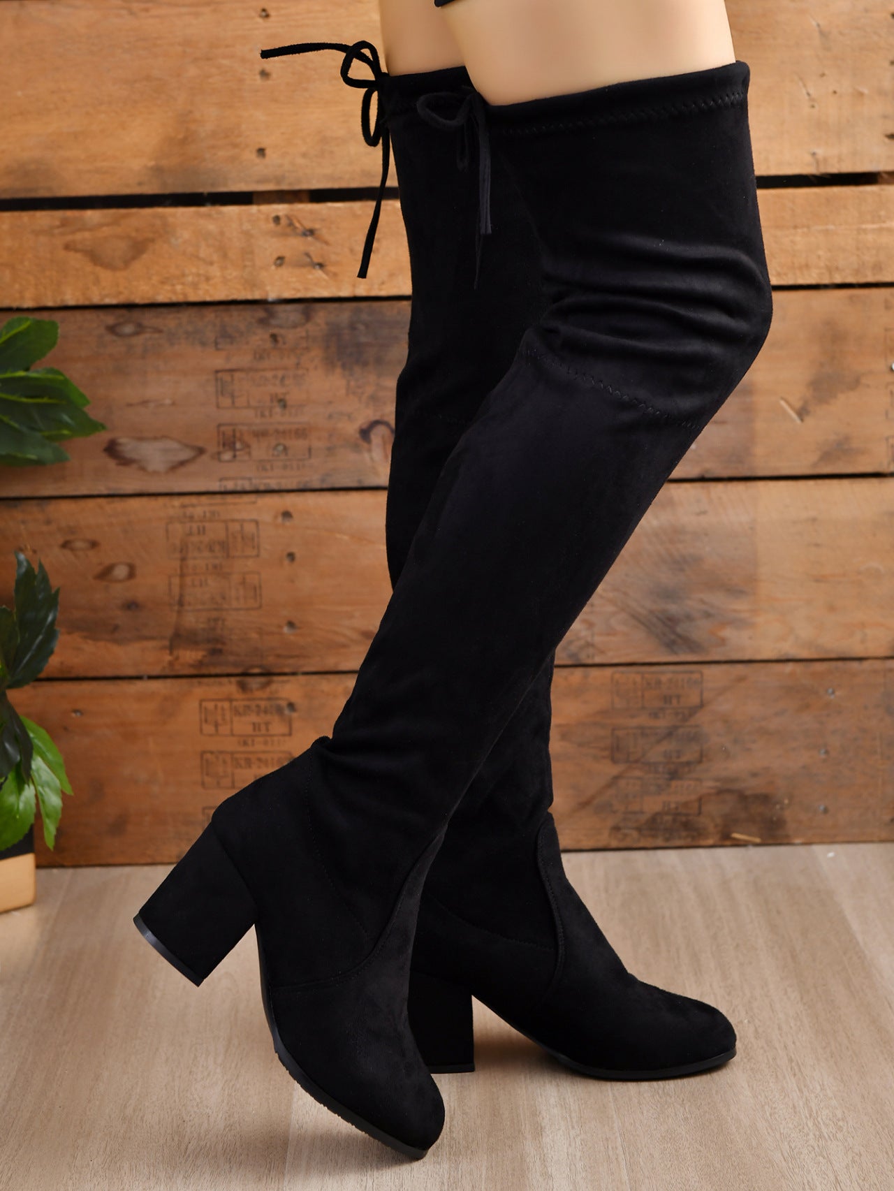 Round Toe Block Heel Boots Boots JT's Designer Fashion