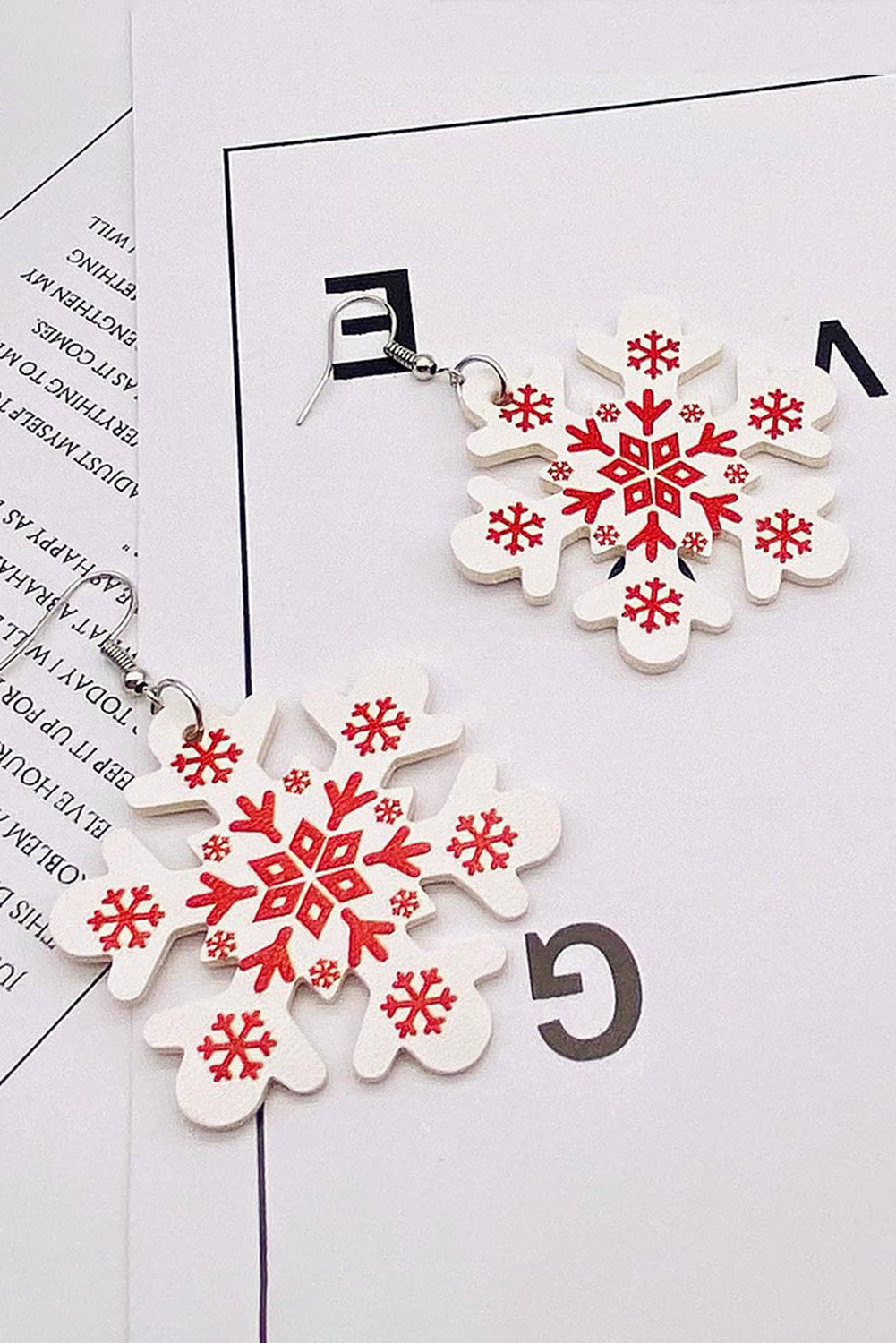 Christmas Snowflake Drop Earrings Jewelry JT's Designer Fashion