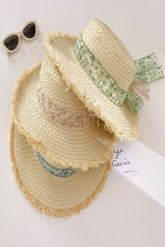 Raffia Straw Braided Sun Hat Hats & Caps JT's Designer Fashion