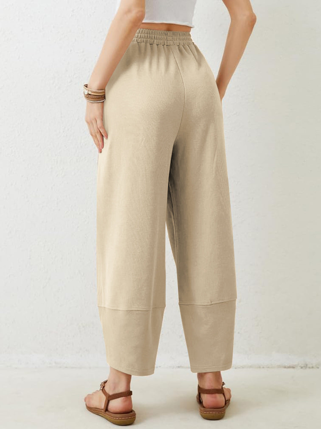 Lovelet Elastic Waist Wide Leg Pants Pants & Culotte JT's Designer Fashion