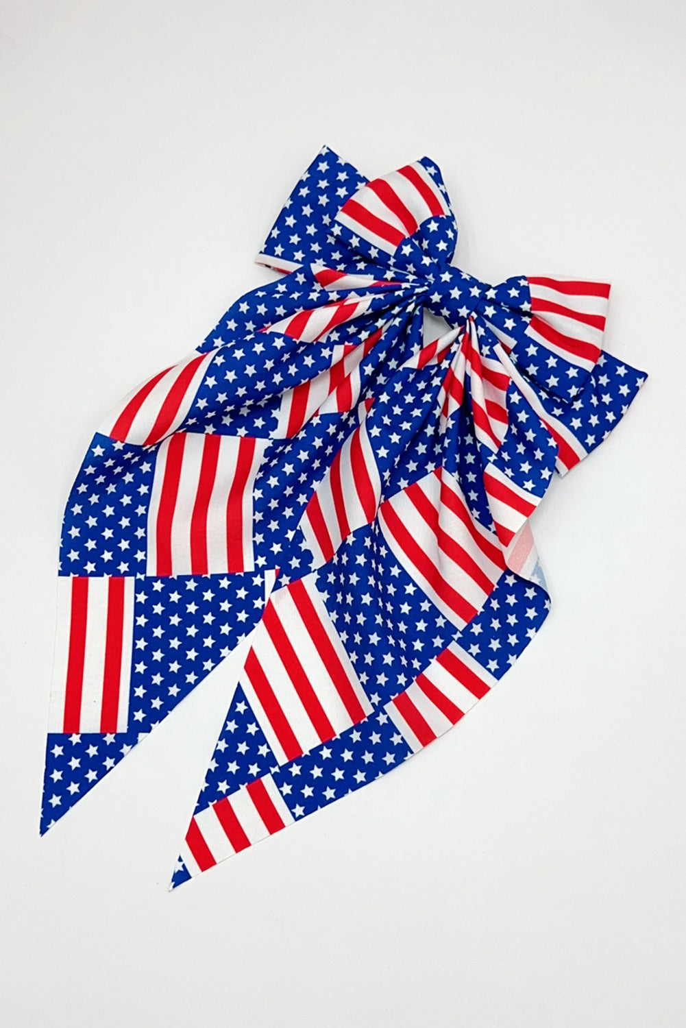 Dark Blue American Flag Large Bow Knot Hair Clip Headwear JT's Designer Fashion