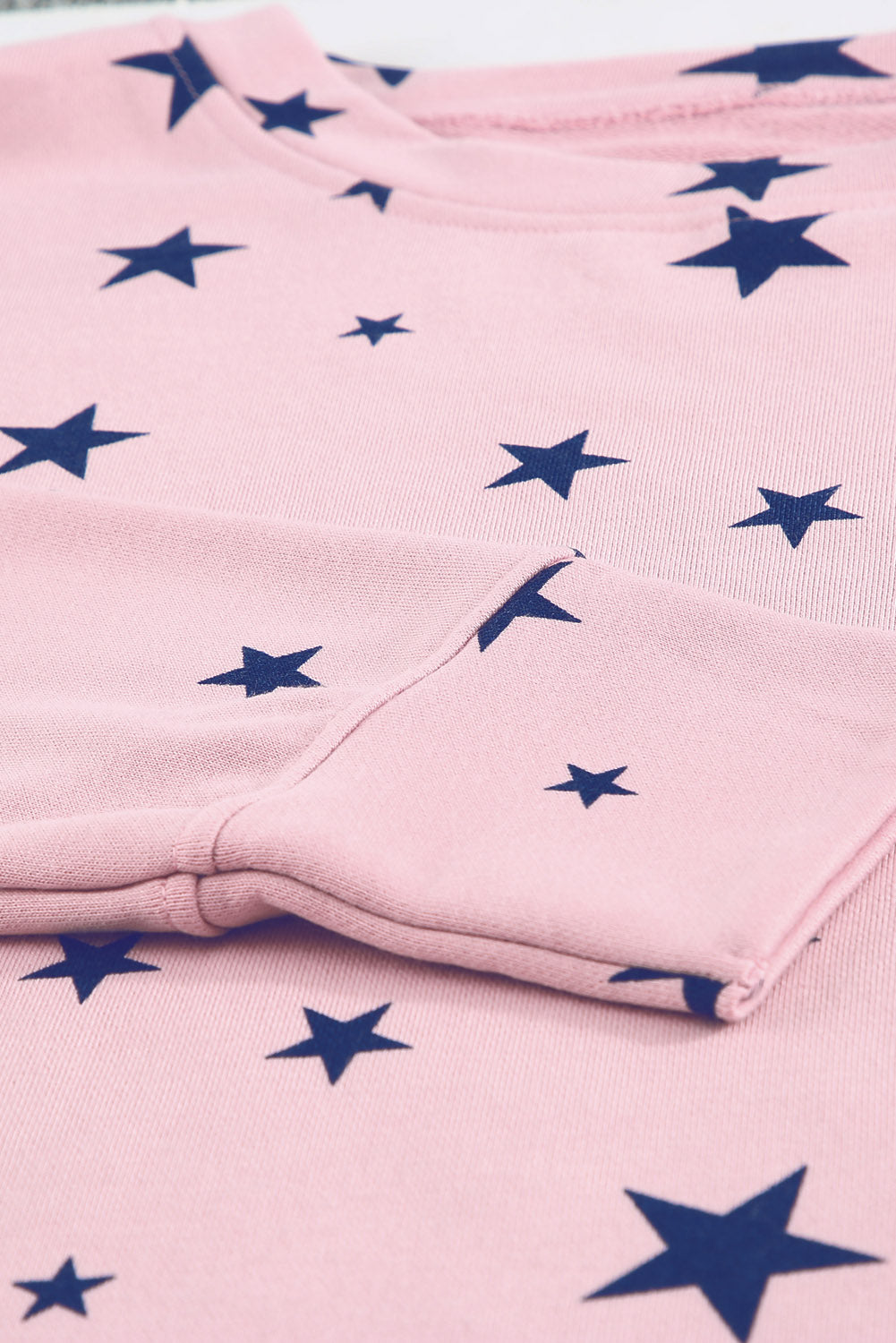 Pink Give A Little Love Crew Neck Star Print Long Sleeve Top Long Sleeve Tops JT's Designer Fashion