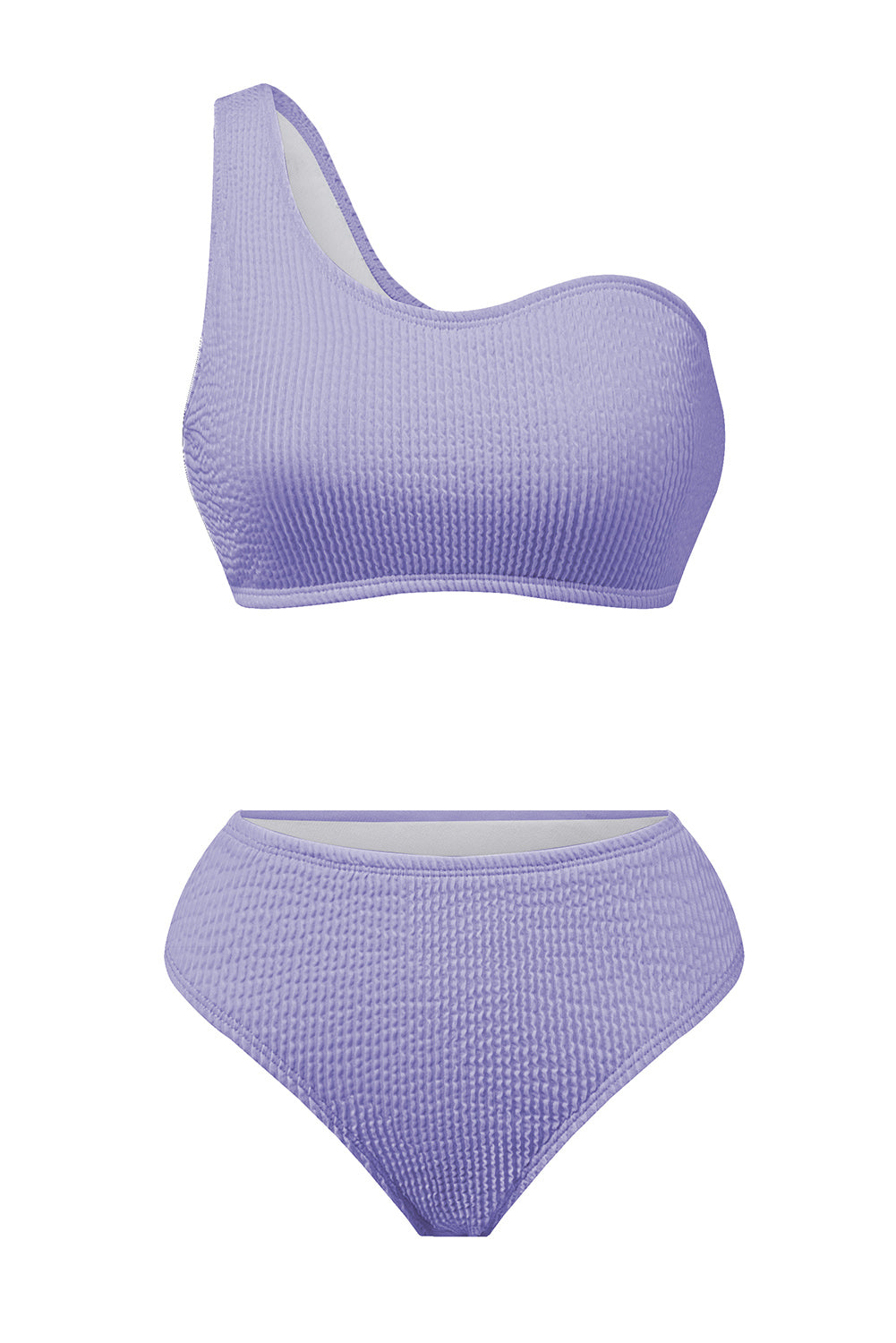 Single Shoulder Bikini Set Lavender Bikinis JT's Designer Fashion