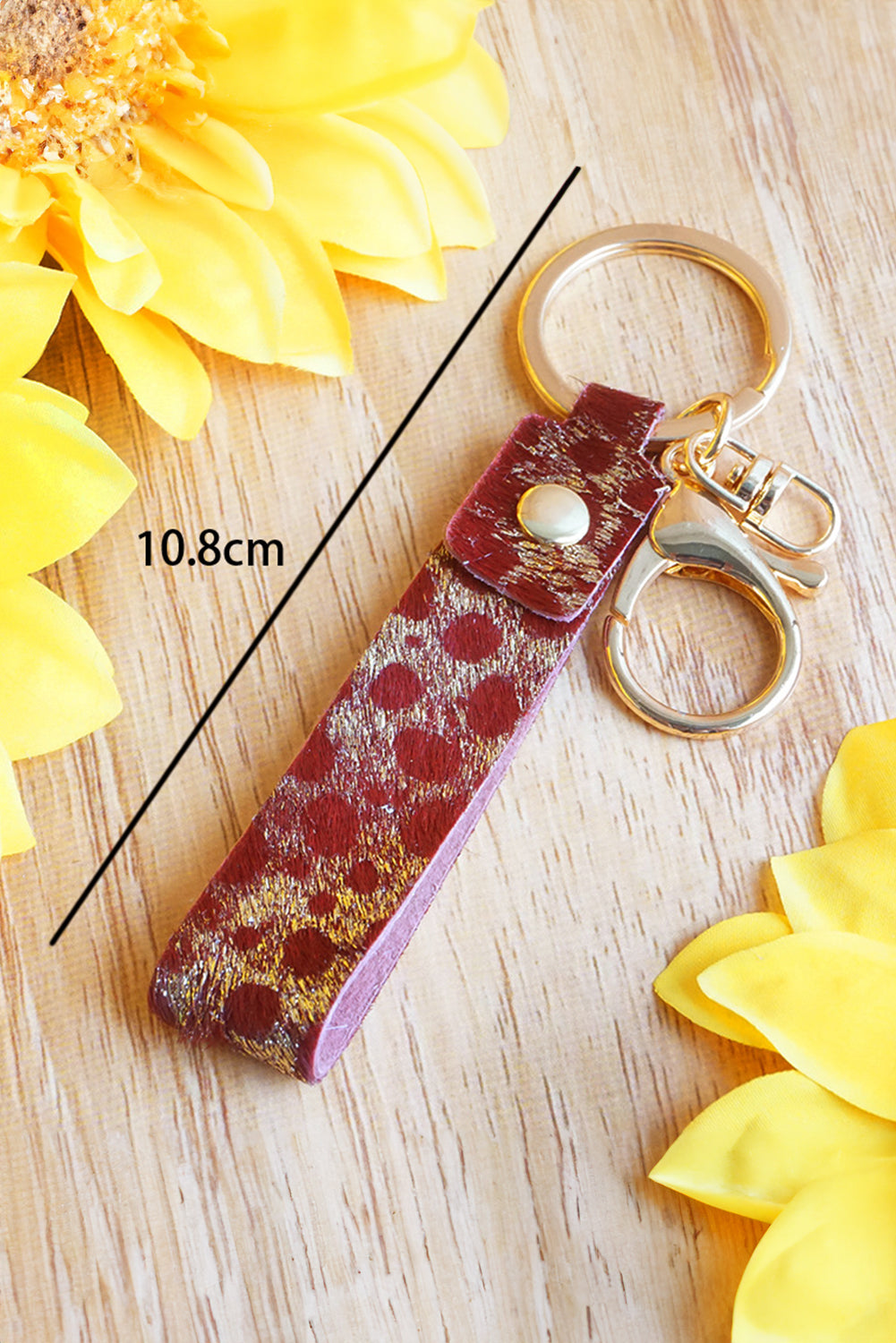 Red Dahlia Western Fashion Leather Ornament Key Ring Other Accessories JT's Designer Fashion