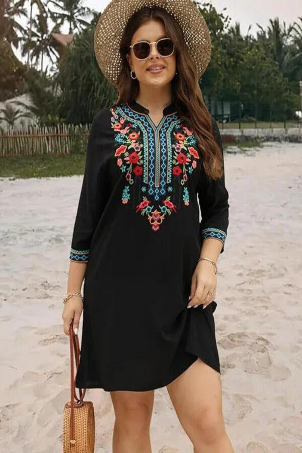 Boho Embroidered Casual Dress for Women Mini Dresses JT's Designer Fashion