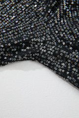 Black Sequined Tube Top Waist Knot Wide Leg Jumpsuit Jumpsuits & Rompers JT's Designer Fashion