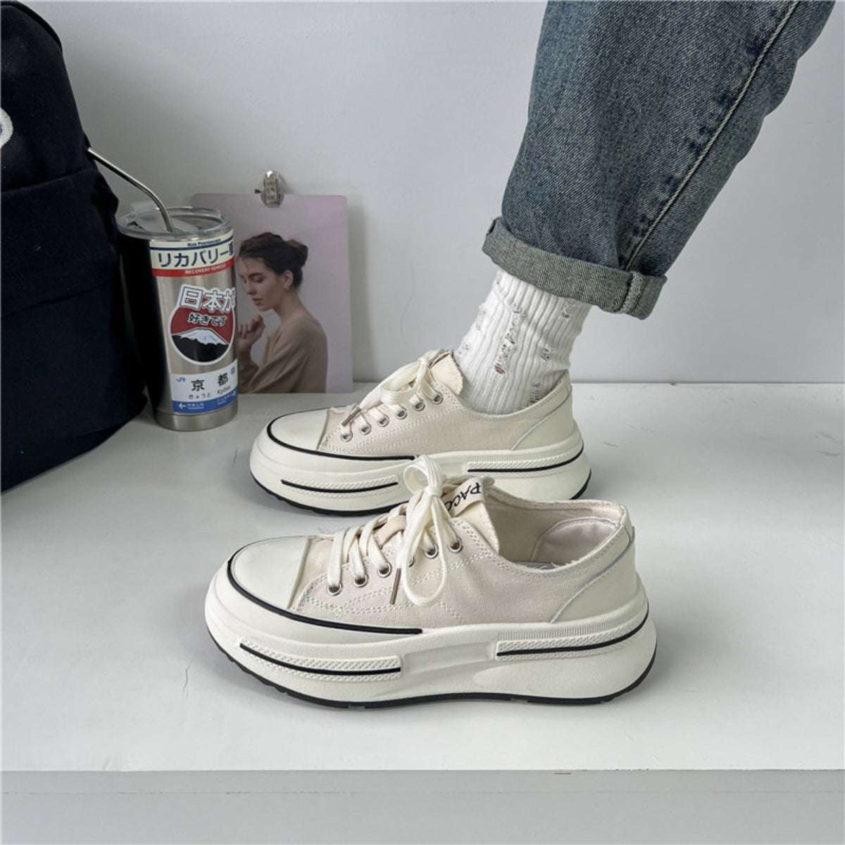 Lace-Up Round Toe Platform Sneakers Shoes JT's Designer Fashion