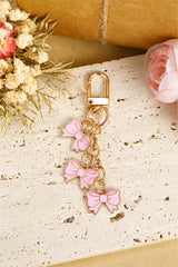 Pink Bow Knot Shape Charms Plated Alloy Keychain Other Accessories JT's Designer Fashion