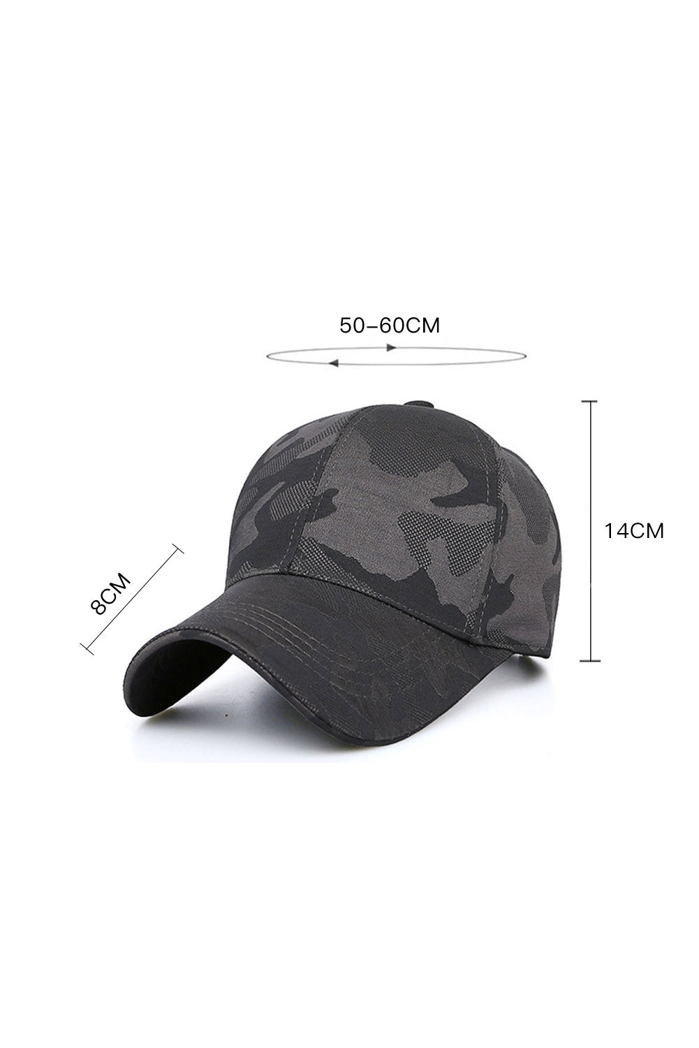 Black Camouflage Korean Style Peaked Cap Hats & Caps JT's Designer Fashion