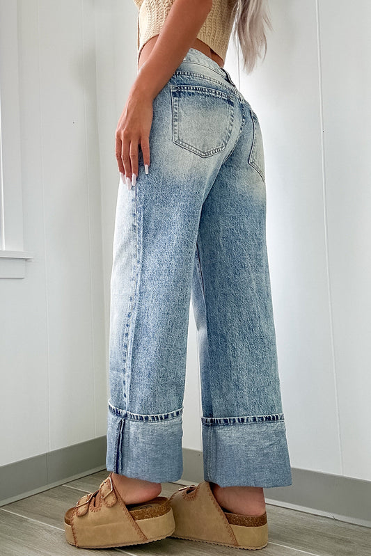 Myosotis High Rise Button Zip Fly Medium Wash Jeans Jeans JT's Designer Fashion