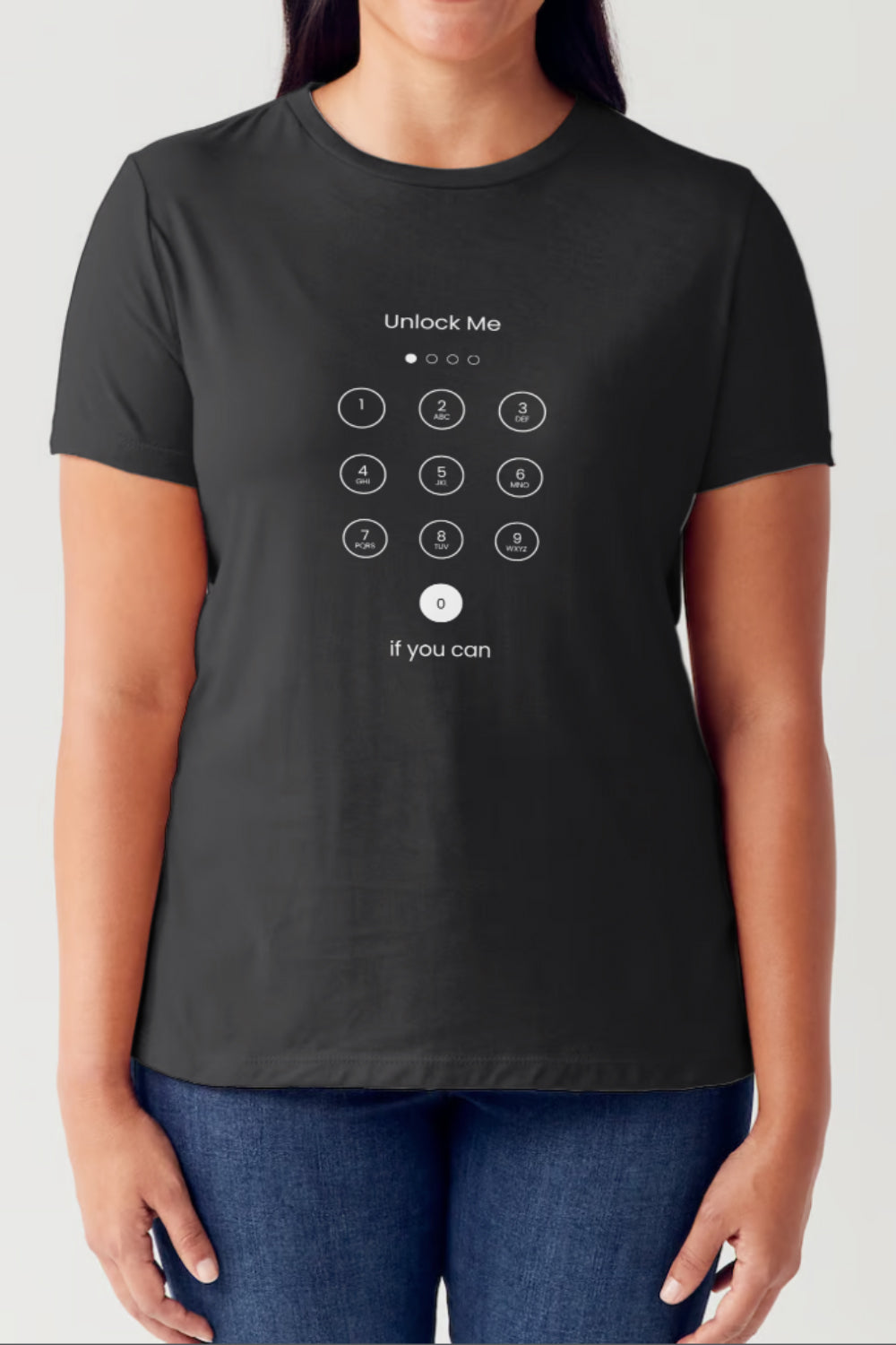 Phone Unlock Page Graphic Short Sleeve Tubular T-Shirt Black Graphic Tees JT's Designer Fashion