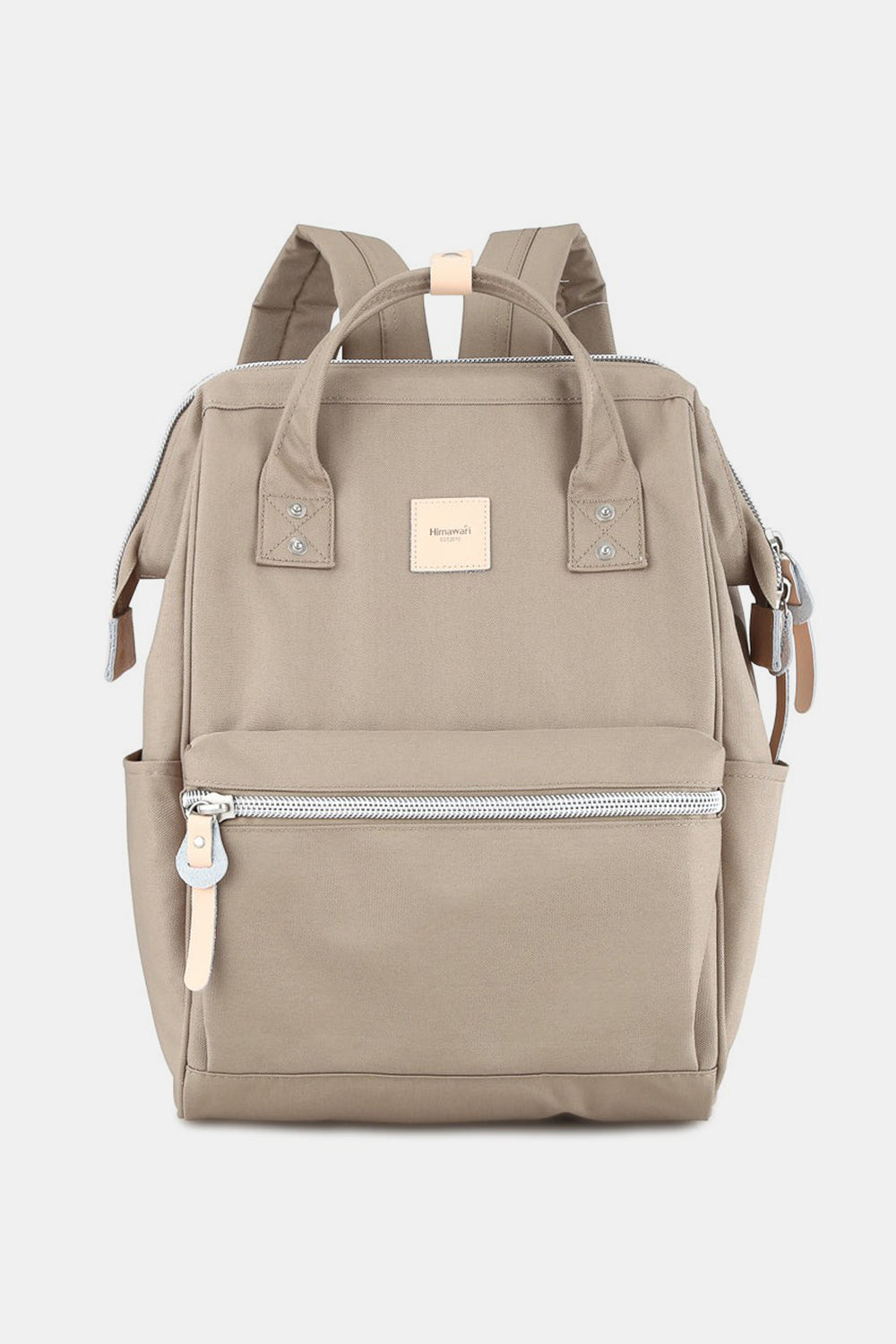 Himawari Water Resistant Canvas Backpack Bag with Side Pockets Mocha One Size Backpacks JT's Designer Fashion