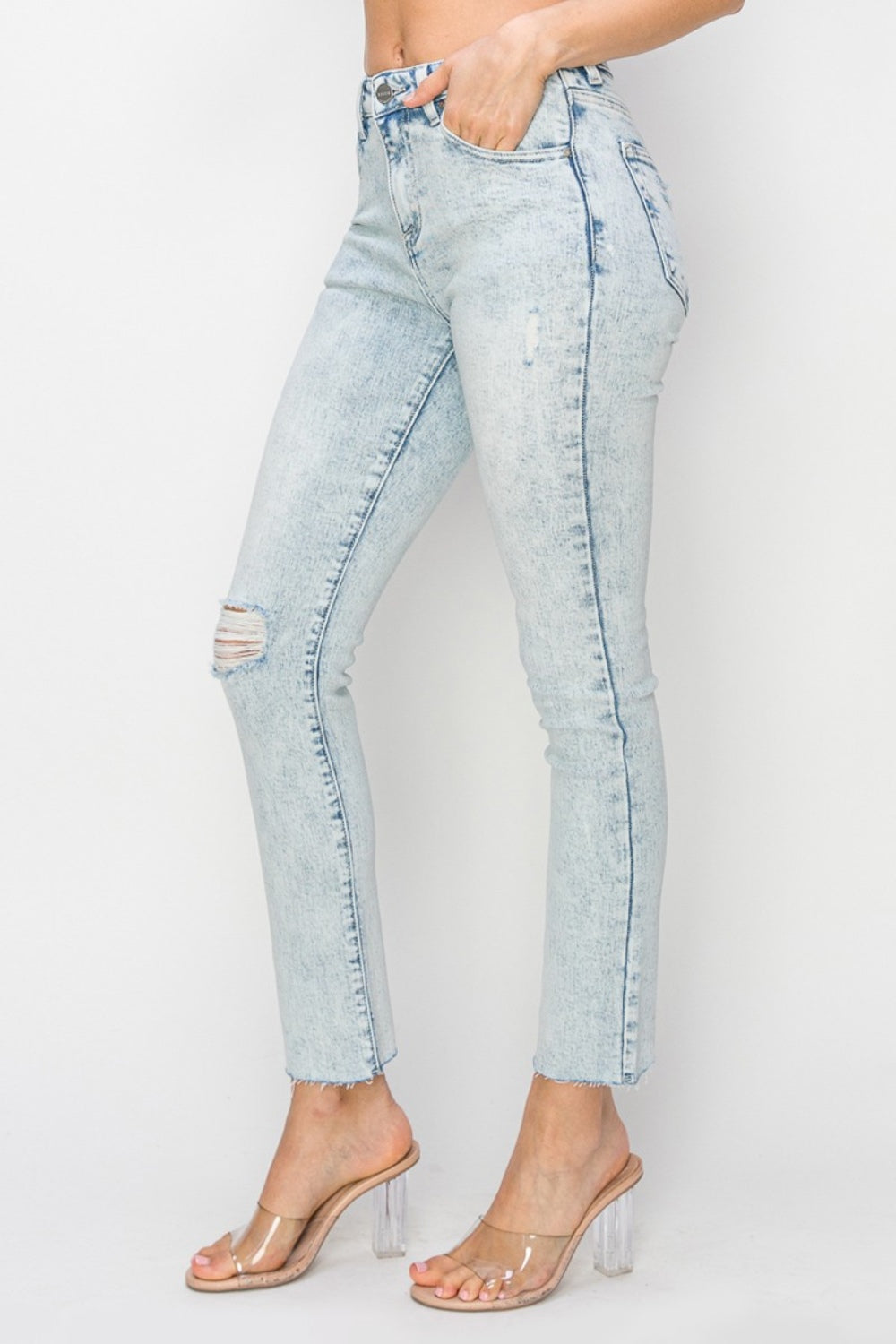 High Rise Distressed Skinny Jeans Jeans JT's Designer Fashion