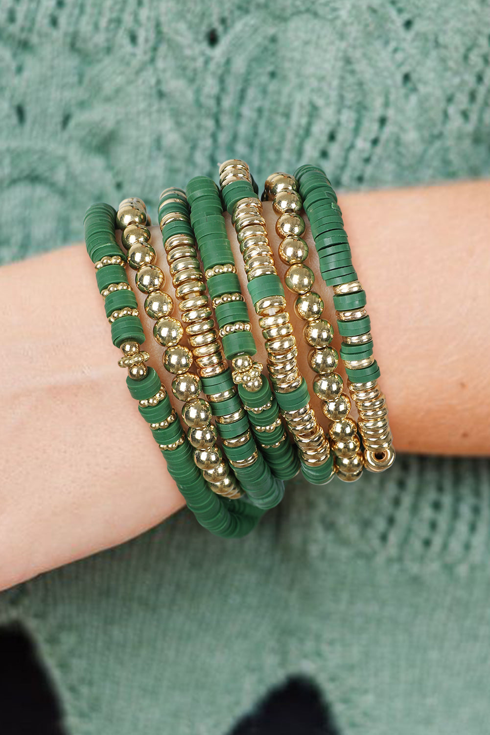 Vineyard Green St Patricks Multi Layered Beaded Bracelet Set Jewelry JT's Designer Fashion