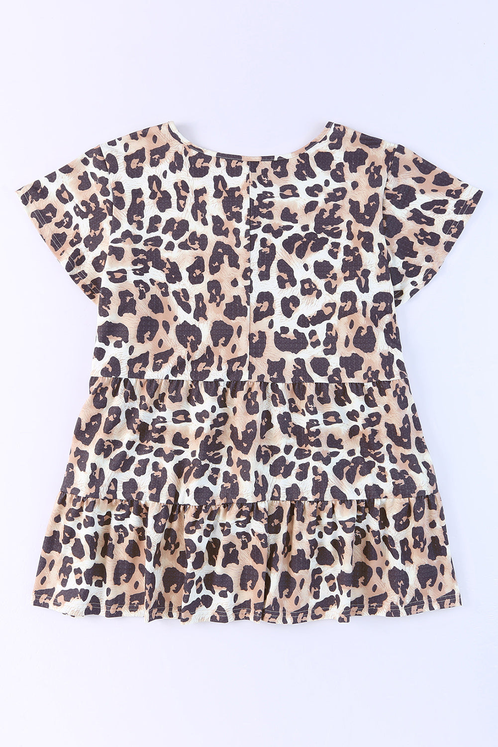 Plus Size Leopard Round Neck Blouse Blouses & Shirts JT's Designer Fashion