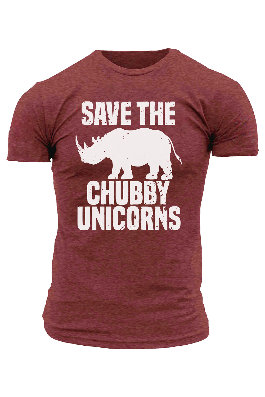 Red Save The Chubby Unicorns Crewneck Men's Graphic Tee Men's Tops JT's Designer Fashion