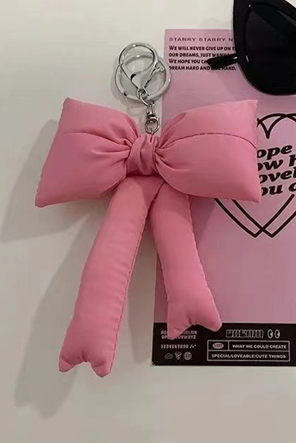 Pink Cute 3D Bow Knot Keychain Other Accessories JT's Designer Fashion