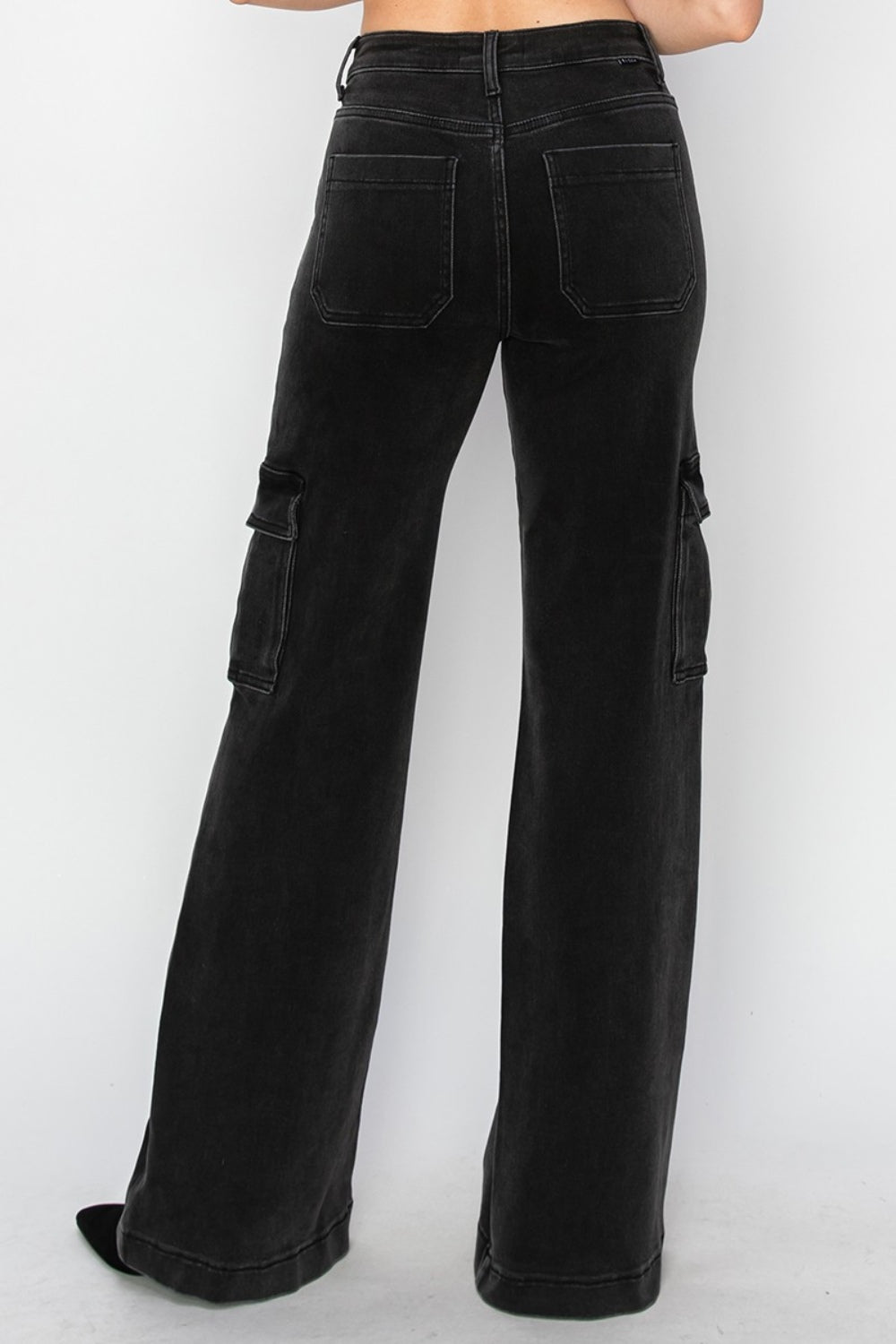 High Rise Wide Leg Cargo Jeans Jeans JT's Designer Fashion