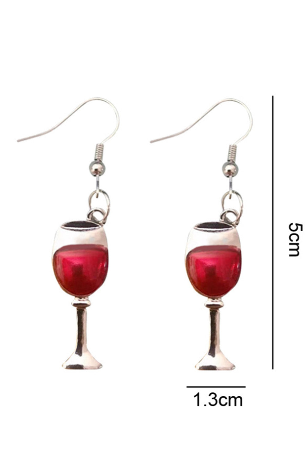 Red Wine Glass Dangle Earrings Jewelry JT's Designer Fashion