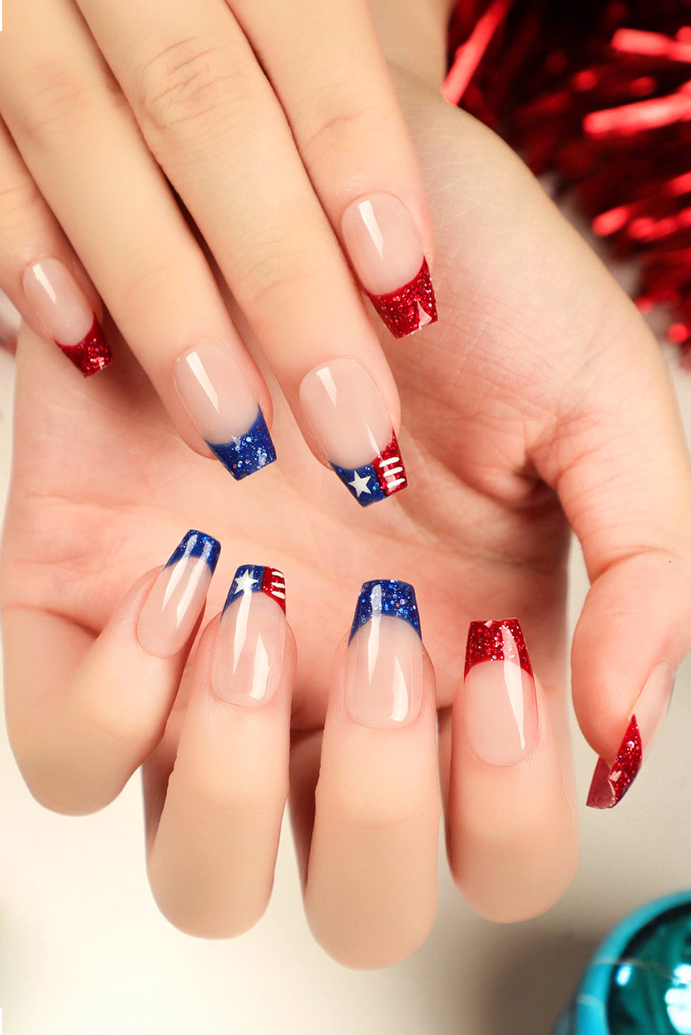 Red Fourth of July Nail Sticker Set Other Accessories JT's Designer Fashion