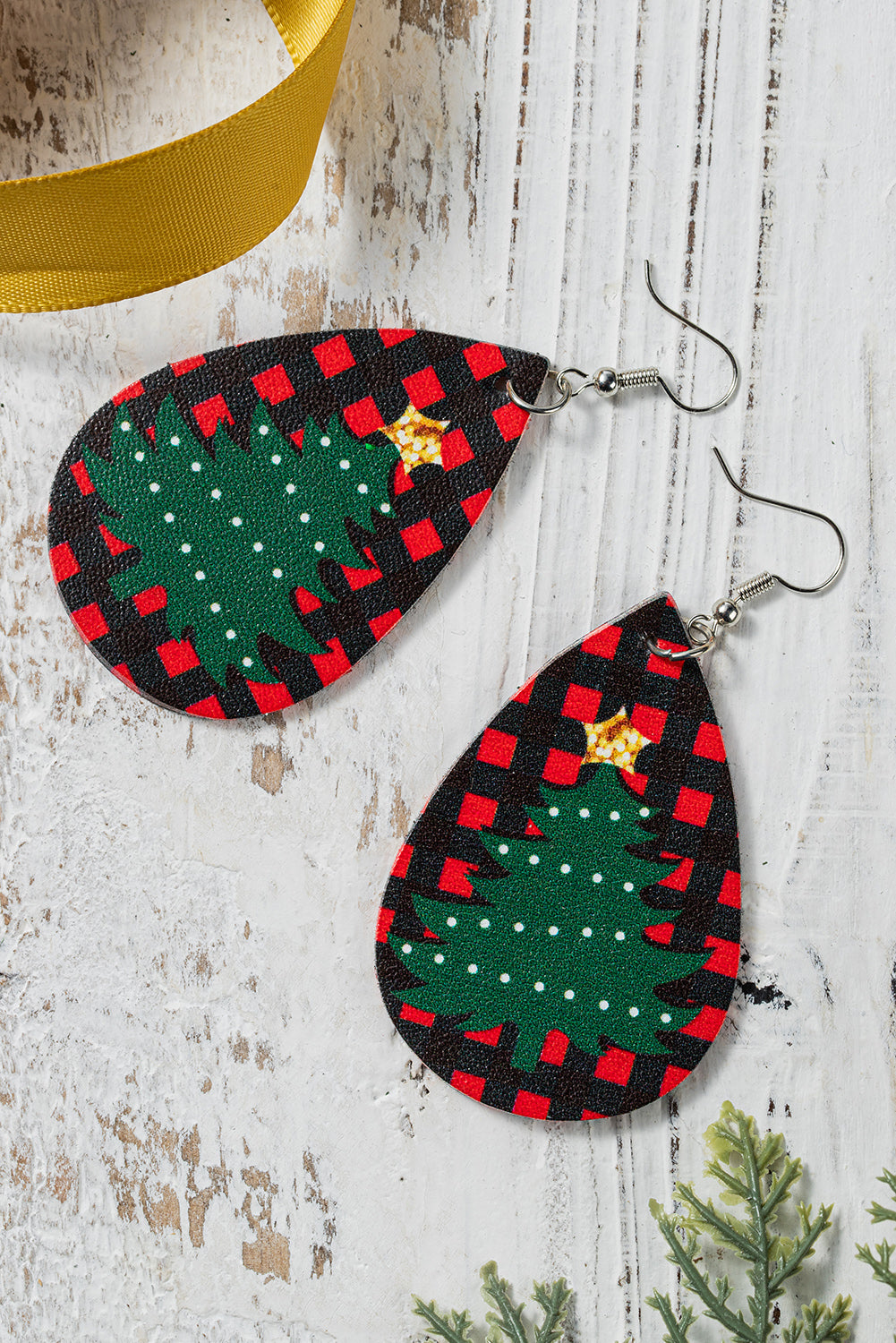 Fiery Red Christmas Fiery Red Plaid Drop earrings Jewelry JT's Designer Fashion