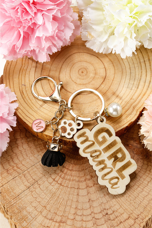 Black Girl Mama Dog Claw Pearl Tassel Keychain Other Accessories JT's Designer Fashion