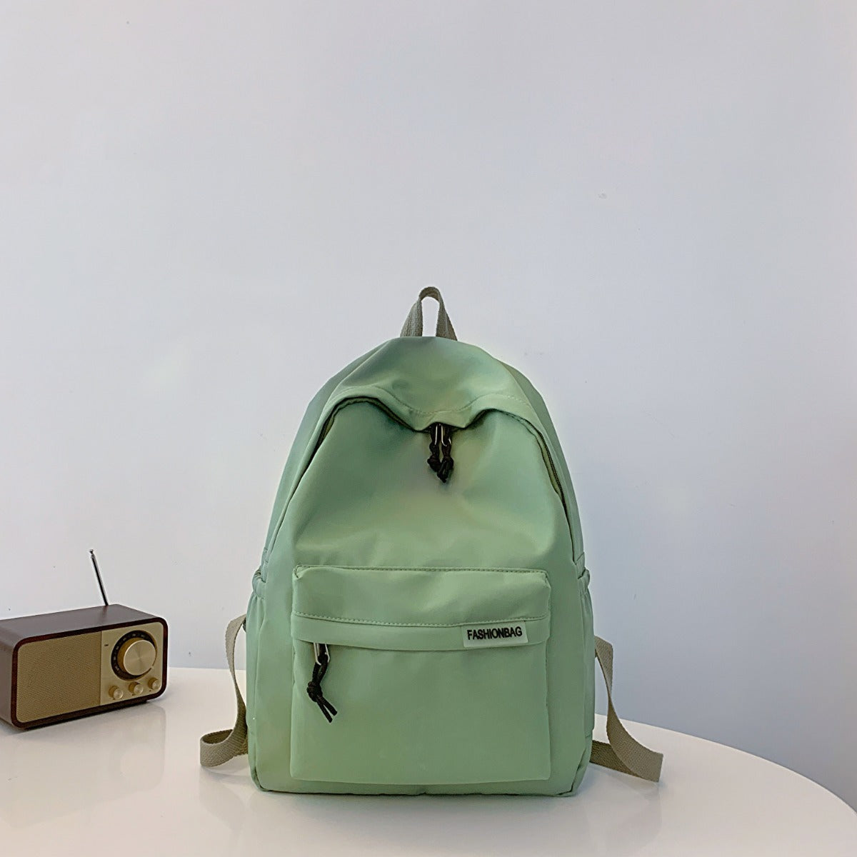 Adjustable Strap Cloth Large Backpack Bag Matcha Green One Size Backpacks JT's Designer Fashion