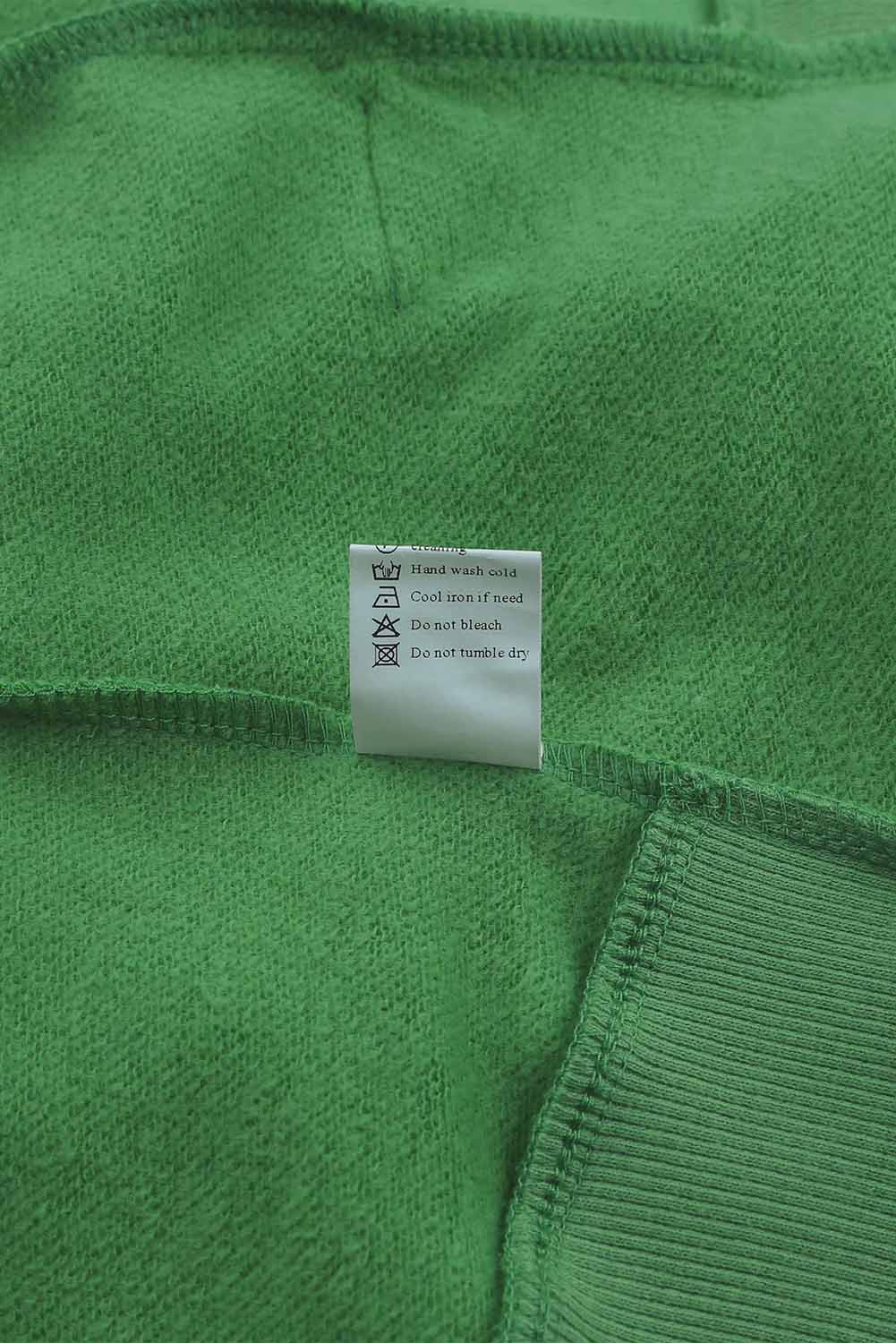 Green Batwing Sleeve Pocketed Henley Hoodie Sweatshirts & Hoodies JT's Designer Fashion