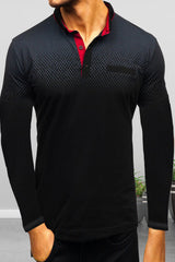 Black Gradient Men's Polo Shirt Men's Tops JT's Designer Fashion
