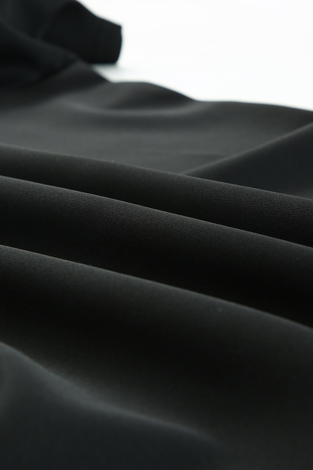 Black Plus Size Pleated V Neck Ruffle Hem Bodycon Dress Plus Size Dresses JT's Designer Fashion