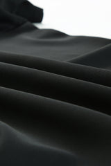 Black Plus Size Pleated V Neck Ruffle Hem Bodycon Dress Plus Size Dresses JT's Designer Fashion