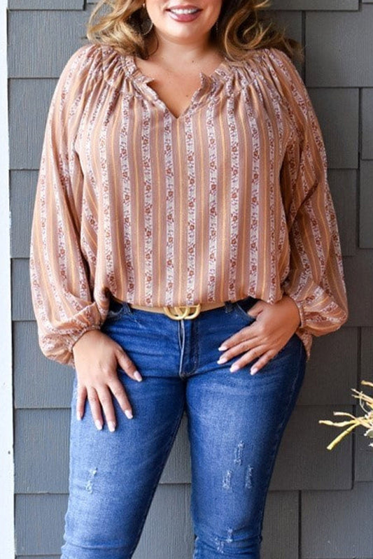 Pink THE PERFECT MOMENT PRINT TOP Plus Size JT's Designer Fashion