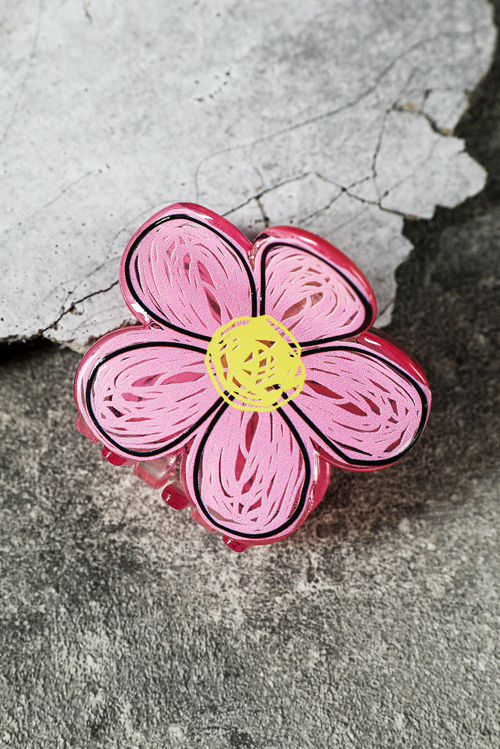 Pink Flower Shape Claw Hairpin Headwear JT's Designer Fashion