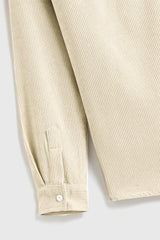 Apricot Men Corduroy Flap Pocket Button Front Shirt Men's Tops JT's Designer Fashion