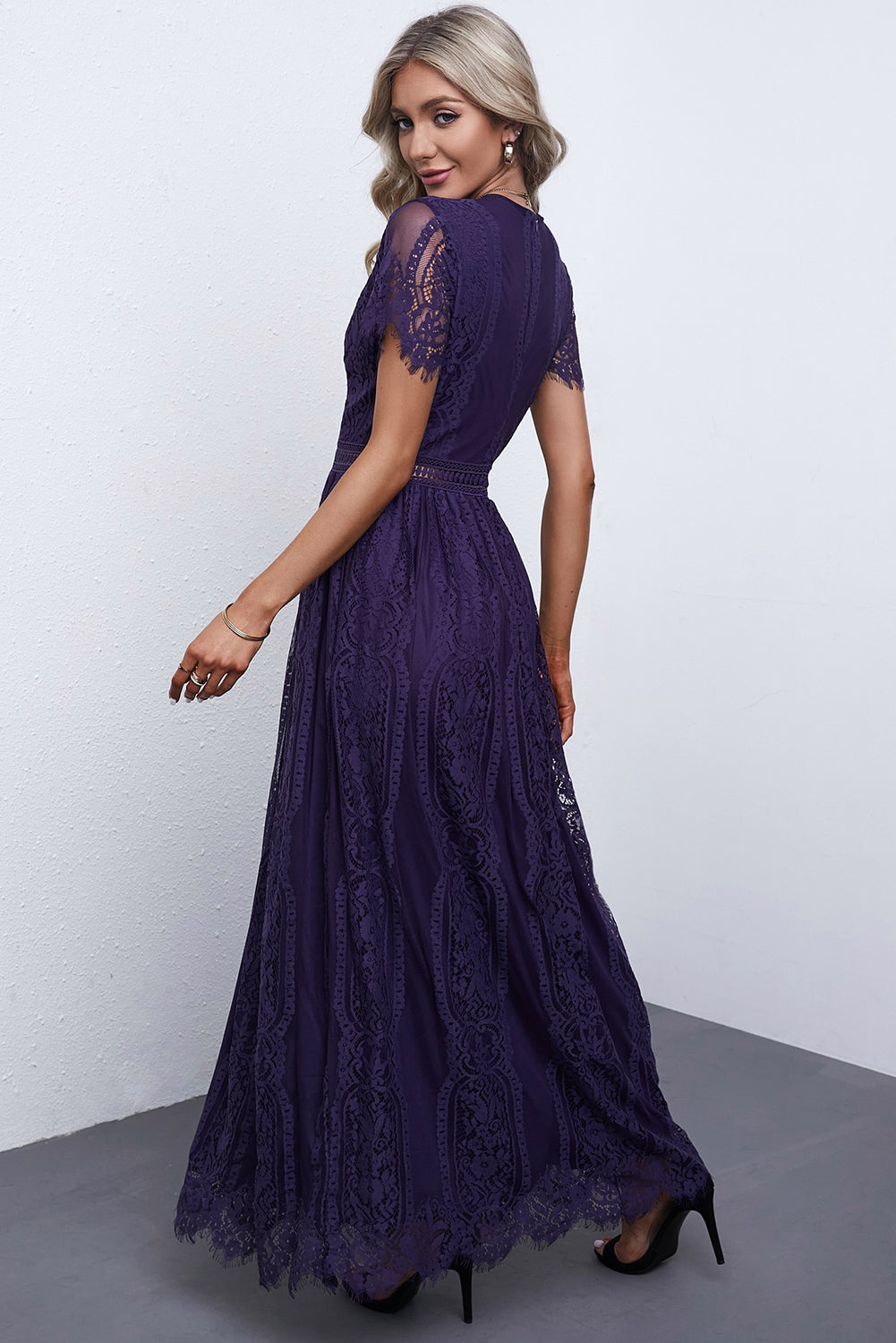 Violet Blue Fill Your Heart Lace Maxi Dress Maxi Dresses JT's Designer Fashion