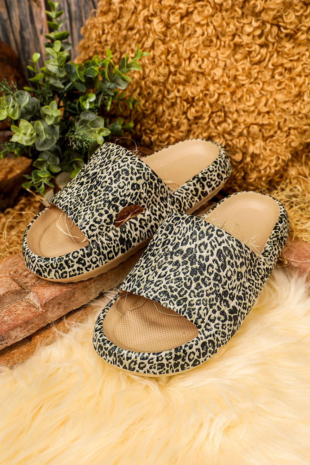 Leopard Soft Rubber Slippers Slippers JT's Designer Fashion