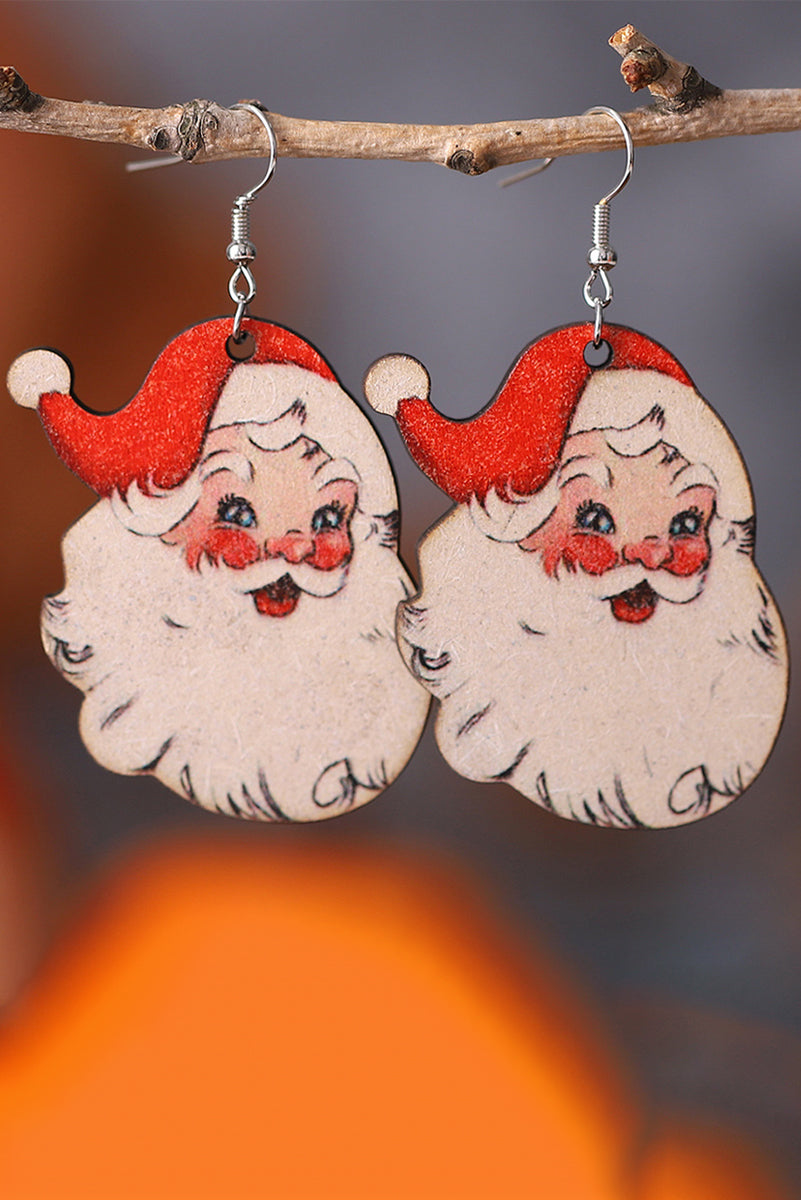 Fiery Red Santa Clause Christmas Earrings Jewelry JT's Designer Fashion