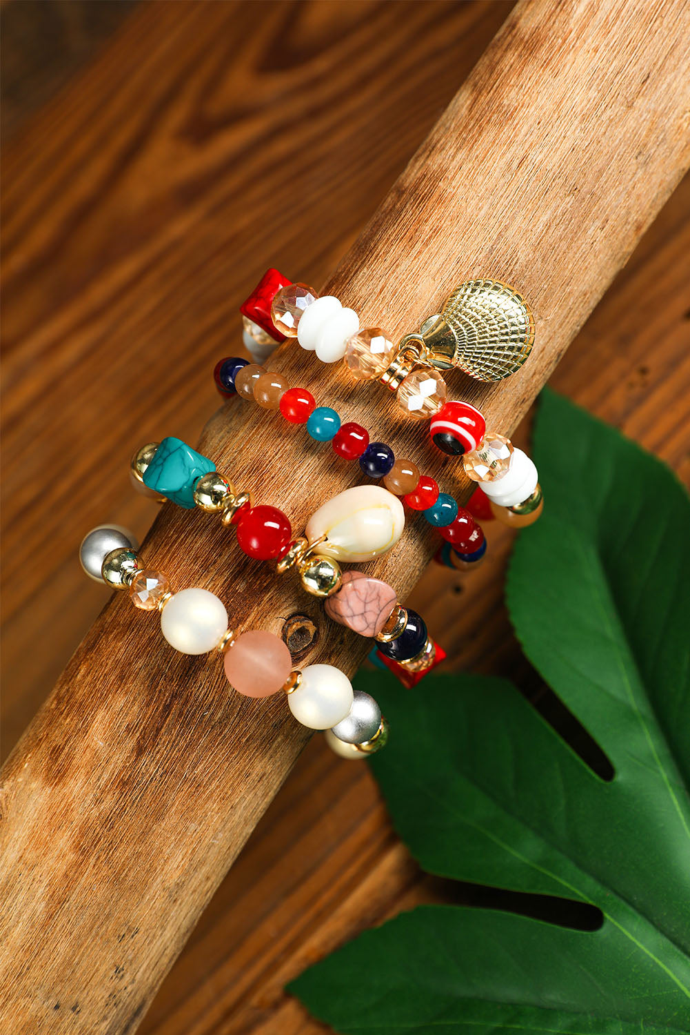 Multicolor Bohemian Shell Pearl Bracelet Jewelry JT's Designer Fashion