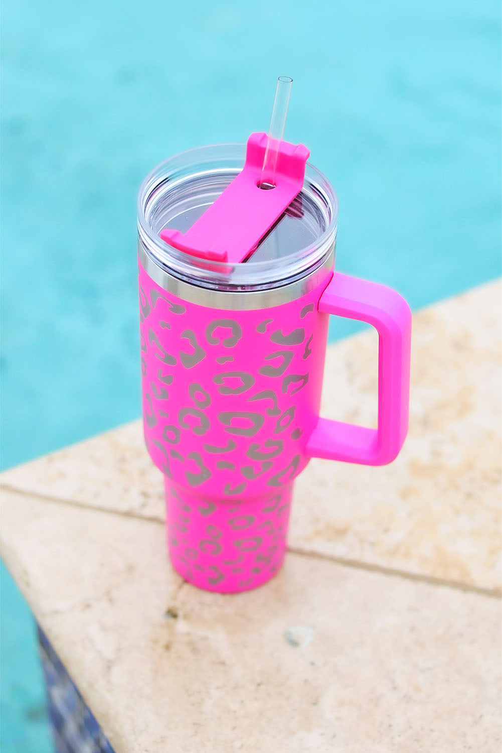 Rose Leopard Spotted 304 Stainless Double Insulated Cup 40oz Tumblers JT's Designer Fashion