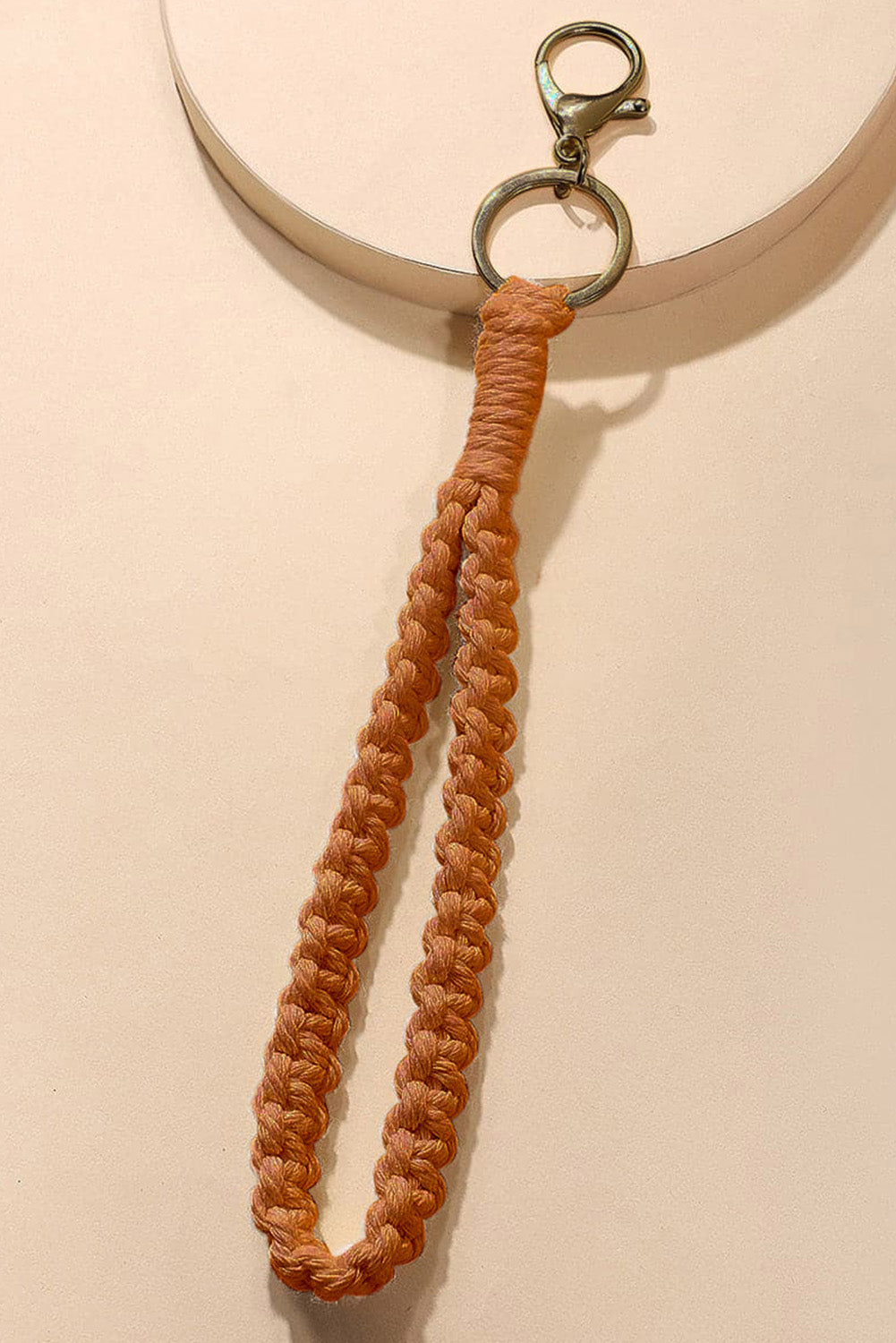 Khaki Twist Braided Wristlet Keychain Other Accessories JT's Designer Fashion