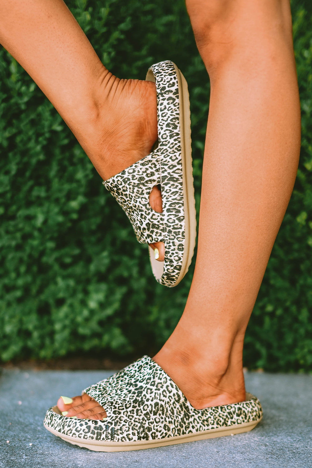 Leopard Soft Rubber Slippers Slippers JT's Designer Fashion