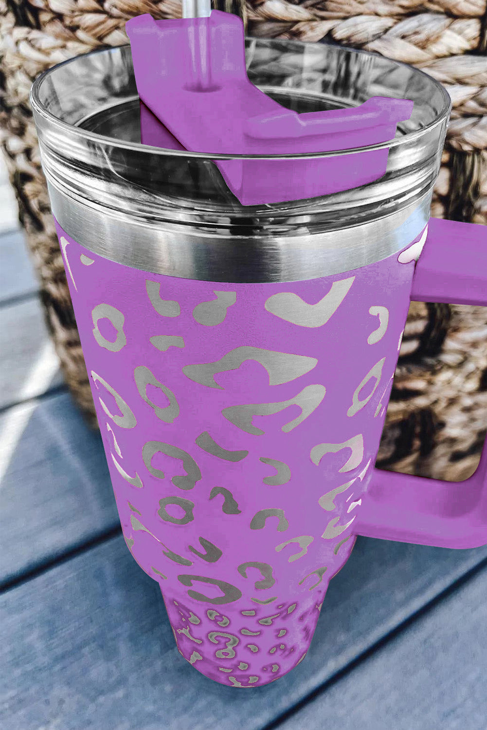 Purple Leopard Spotted 304 Stainless Double Insulated Cup 40oz Tumblers JT's Designer Fashion