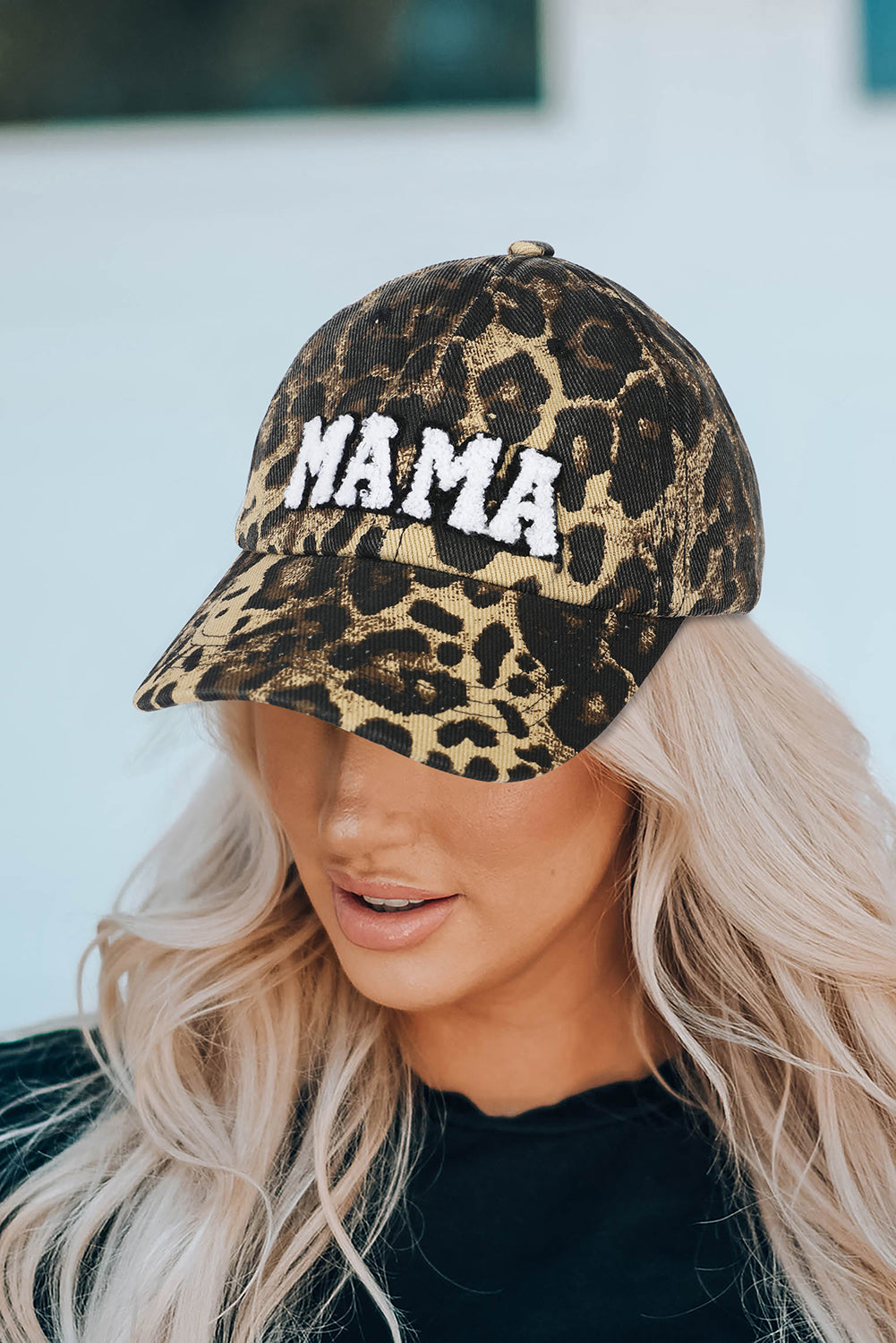 MAMA Embroidered Leopard Baseball Cap Hats & Caps JT's Designer Fashion