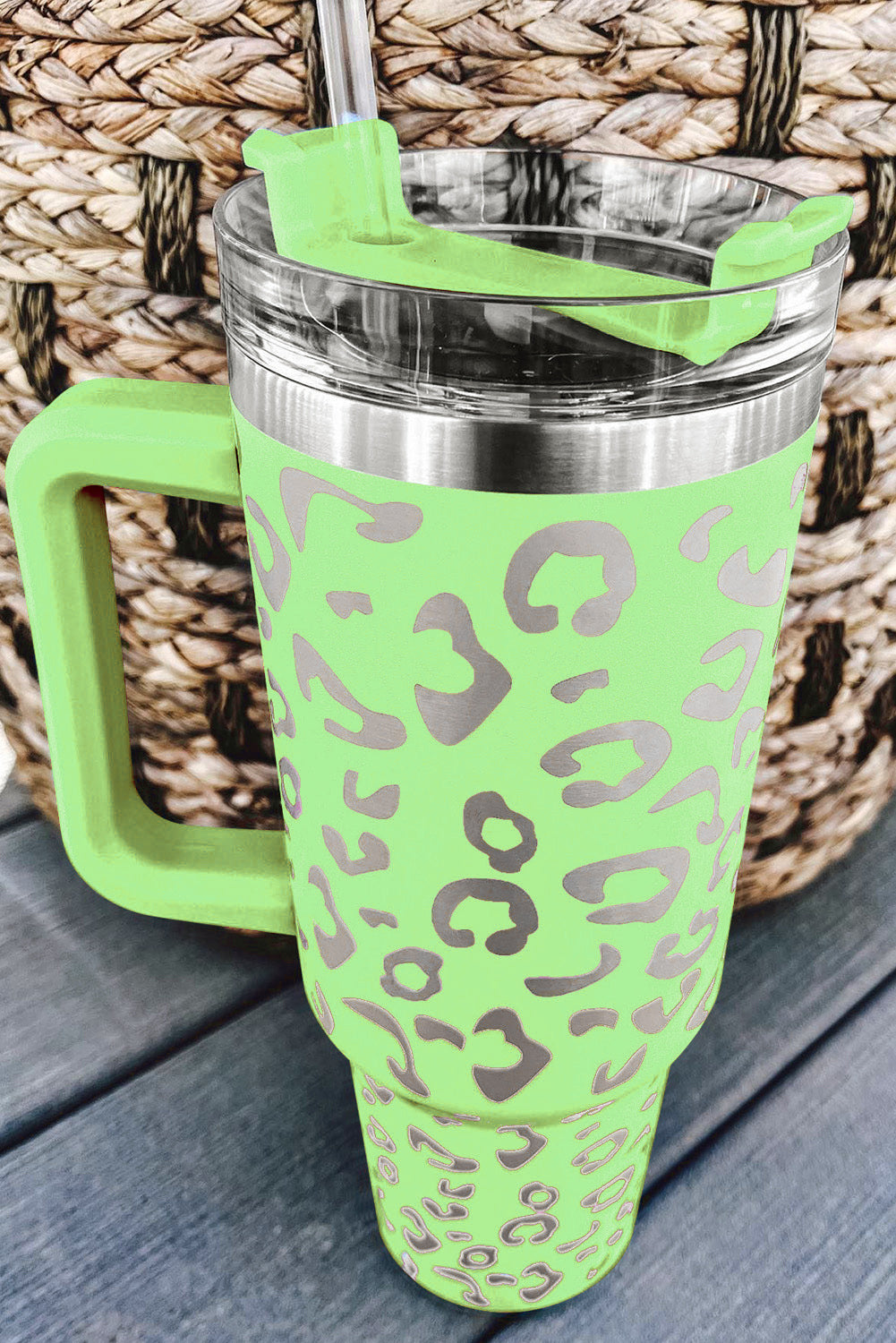 Green Leopard Spotted 304 Stainless Double Insulated Cup 40oz Tumblers JT's Designer Fashion