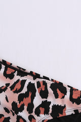 Leopard Tankini with Stripes Patchwork Tankinis JT's Designer Fashion