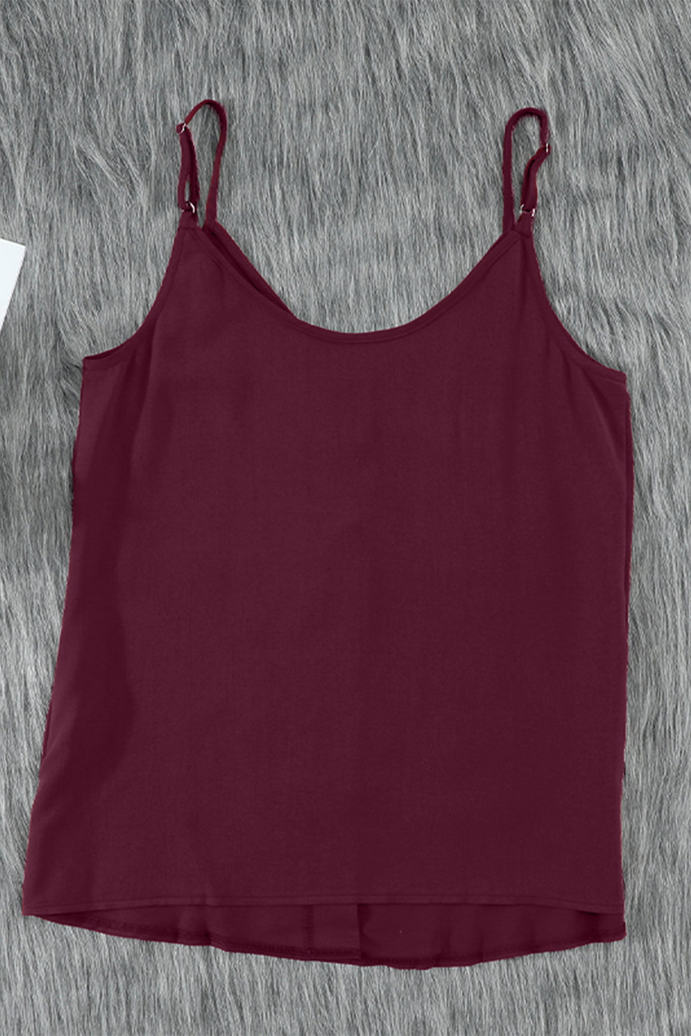 Fiery Red Spaghetti Strap Buttoned Tank Top Tank Tops JT's Designer Fashion