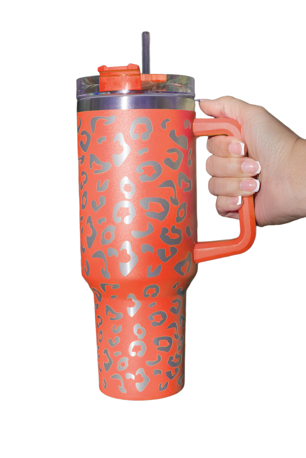 Orange Leopard Spotted 304 Stainless Double Insulated Cup 40oz Tumblers JT's Designer Fashion